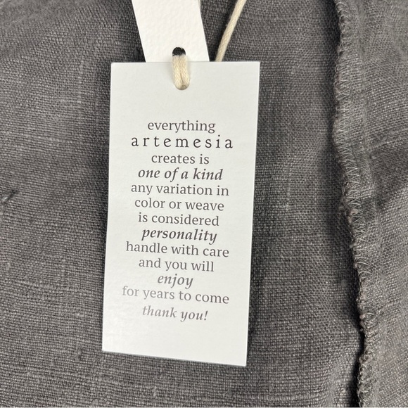 NWT Artemesia Apron Dress 100% Linen Apron Dress Granite Gray One Size Homestead - Picture 12 of 13